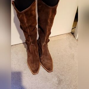 Via Spiga Brown Heeled Boots